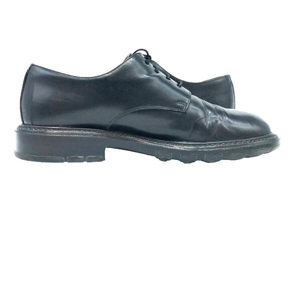 J. CREW Mens Shoes Dress Derby 7N Black Leather Plain Toe